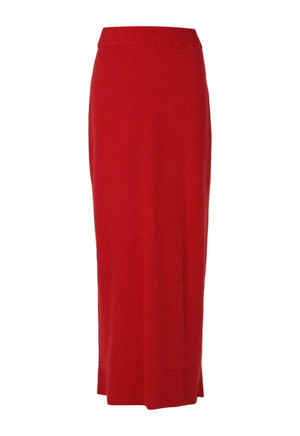 CHERRY KNIT SKIRT FLUFFY SKIRT
