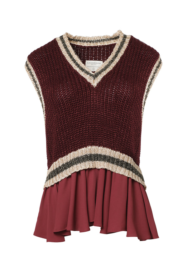 BLIZZARD KNIT VEST PEPLUM