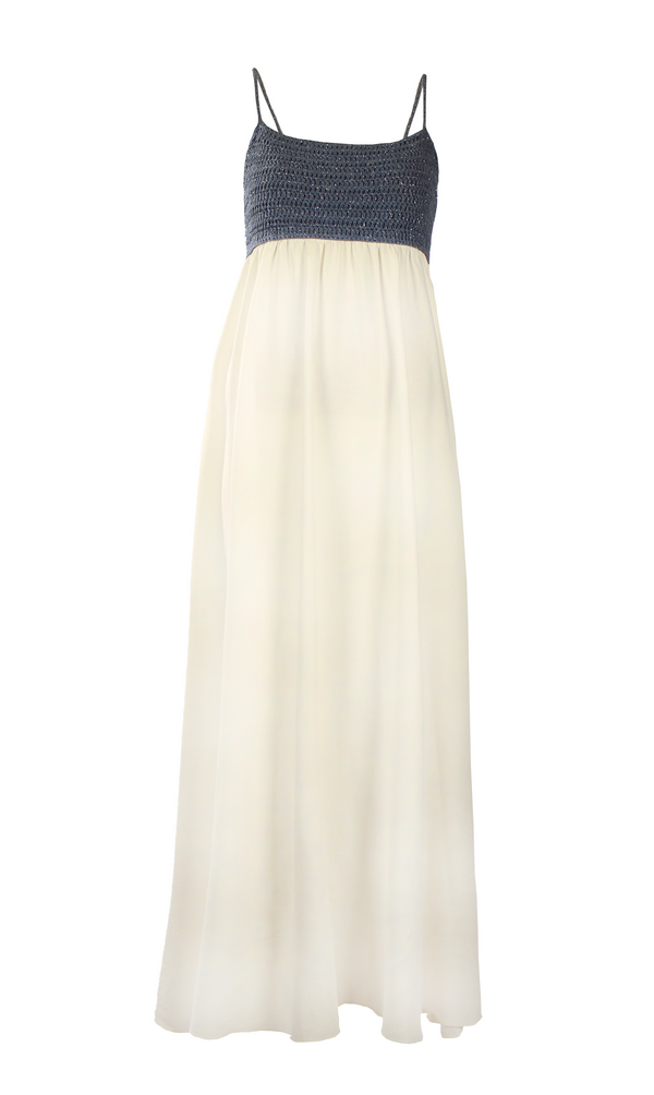 MOLTO CARINA CROCHET DENIM DRESS